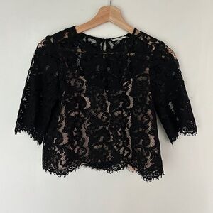 Aritzia Babaton lace cropped blouse with camisole